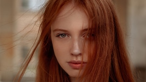 Redhead, Girls, Model, 4K wallpaper