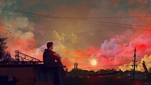 Alone, Sad, Artist, Artwork, Digital Art, Artstation, 4K wallpaper