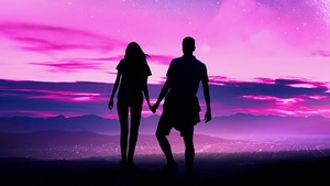 Love, Couple, Synthwave, Artist, Artwork, Digital Art, 4K wallpaper
