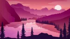 Minimalism, Morning, Minimalist, Artist, Artwork, Digital Art, Lake, 4K wallpaper