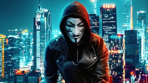 Anonymus, Buildings, Mask, Artist, Artwork, Digital Art, 4K wallpaper
