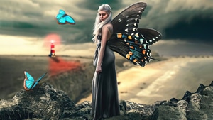 Fairy, Queen, Artist, Artwork, Digital Art, Butterfly, 4K wallpaper