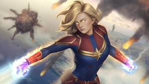 Captain Marvel, Superheroes, Artist, Artwork, Digital Art, Artstation, 4K wallpaper