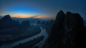 River, Sunrise, Nature, 4K wallpaper