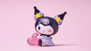 Kuromi, Pink Heart, Candy, Pink aesthetic, Cute cartoon, Pastel pink, Sanrio, 4K wallpaper
