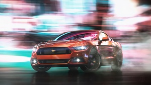 Ford Mustang, Drift, Aesthetic, CGI, Digital Art, 4K wallpaper
