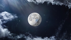 Moon, Sky, Digital Universe, 4K wallpaper