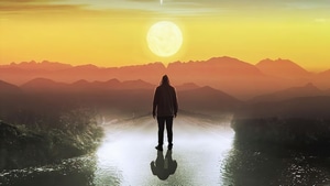 Alone, Sunset, Hoodie, Photography, Artist, Artwork, Digital Art, 4K wallpaper