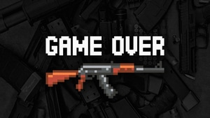 Game Over, Typography, Ak47, 4K wallpaper