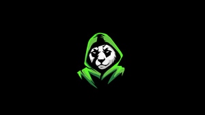 Panda, Artist, Artwork, Digital Art, Dark, Black, 4K wallpaper