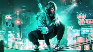 Hoodie, Neon, Artist, Artwork, Digital Art, 4K wallpaper