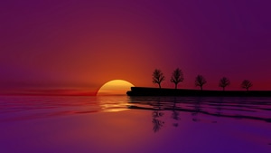 Sunset, Artist, Artwork, Digital Art, Minimalism, Minimalist, Deviantart, 4K wallpaper