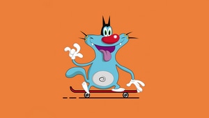 Oggy And The Cockroaches, Cartoons, Minimalism, Minimalist, Artstation, 4K wallpaper