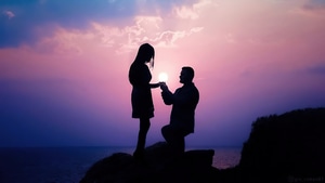 Love, Couple, Silhouette, Artist, Artwork, Digital Art, 4K wallpaper