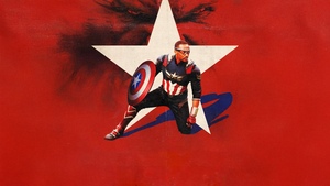 Captain America: Brave New World, Red background, 2025 Movies, Sam Wilson, Anthony Mackie, 4K wallpaper