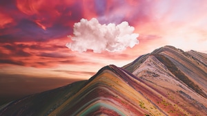 Clouds, Mountains, Nature, 4K wallpaper