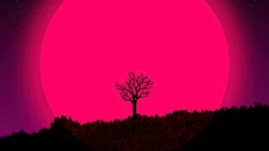 Tree, Pink, Artist, Artwork, Digital Art, Deviantart, 4K wallpaper