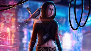 The Witcher 3, Ciri, Cyberpunk, Artist, Artwork, Digital Art, 4K wallpaper