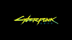 Cyberpunk 2077, Logo, AMOLED, Black background, 4K wallpaper