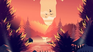 Forest, Minimalism, Minimalist, Artist, Artwork, Digital Art, Behance, 4K wallpaper