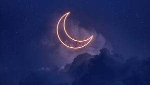 Moon, Sky, Night, Artist, Artwork, Digital Art, 4K wallpaper