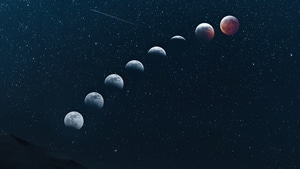 Moon, Artist, Artwork, Digital Art, Dark, Black, 4K wallpaper