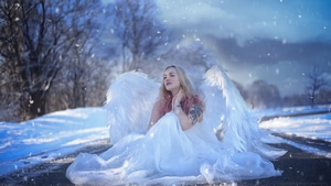Angel, Wings, Photography, 4K wallpaper