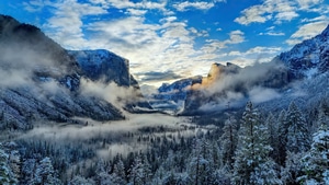 Mountains, Snow, Winter, Nature, 4K wallpaper