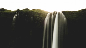 Waterfall, Iceland, Nature, 4K wallpaper