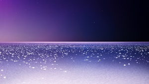Salt Lake, Purple aesthetic, Night, Surreal, Landscape, 4K wallpaper