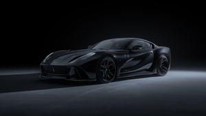 Ferrari 812 Superfast N-Largo, 2023, Black cars, Dark background, 4K wallpaper