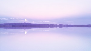 Full moon, Purple aesthetic, Lake, Calm, Reflection, Mountains, 4K wallpaper