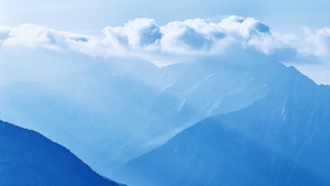 Clouds, Sky, Mountains, Nature, 4K wallpaper