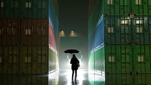 Rain, Umbrella, Artist, Artwork, Digital Art, 4K wallpaper
