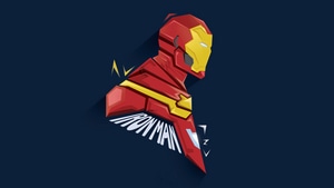 Iron Man, Superheroes, Artist, Artwork, Digital Art, Minimalism, Minimalist, 4K wallpaper
