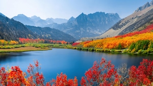 Lake, Colorful, Nature, 4K wallpaper