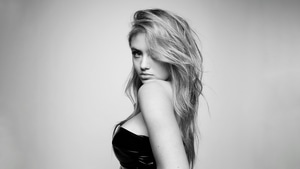 Leni Klum, Celebrities, Girls, Model, Monochrome, Black And White, 4K wallpaper