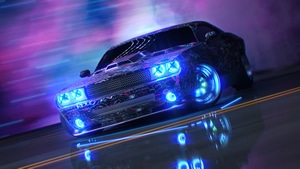 Dodge Challenger, Dodge, Neon, Cars, 4K wallpaper