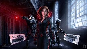 Black Widow, Superheroes, Artist, Artwork, Digital Art, 4K wallpaper