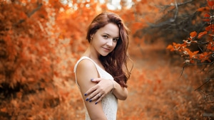 Girls, Model, Autumn, 4K wallpaper