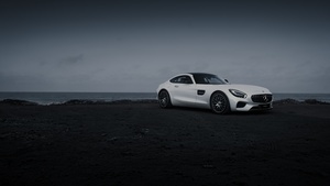Mercedes-AMG GT, Dark aesthetic, Evening, 4K wallpaper