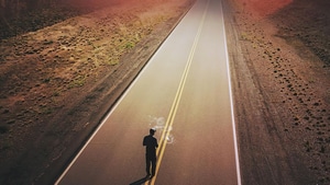 Road, Alone, Artist, Artwork, Digital Art, 4K wallpaper