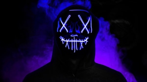Boy, Neon, Mask, Artist, Artwork, Digital Art, 4K wallpaper