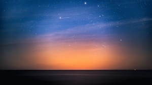 Stars, Sea, Nature, 4K wallpaper