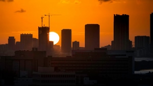 City, Buildings, Sunset, Photography, 4K wallpaper