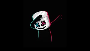 Marshmello, Music, Dark, Black, Minimalism, Minimalist, 4K wallpaper