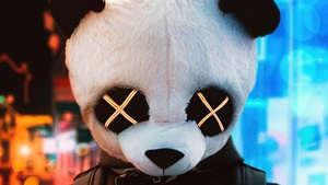 Panda, Mask, Artist, Artwork, Digital Art, 4K wallpaper