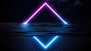 Neon, Triangle, Abstract, 4K wallpaper