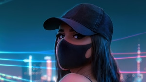 Girls, Model, Neon, Hat, 4K wallpaper