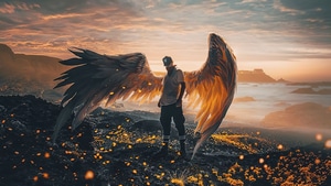 Angel, Wings, Artist, Artwork, Digital Art, 4K wallpaper